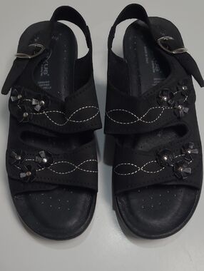 Flexus by Spring Step Ceri Slingback Wedge Leather Sandal - Size 7 (EU-37)